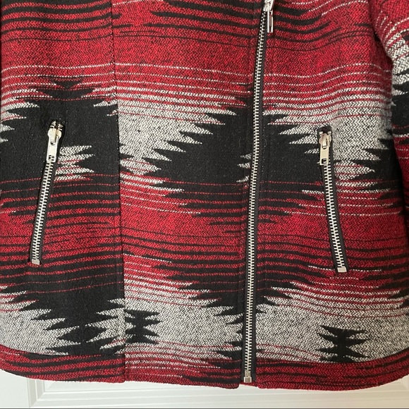 Forever 21 Tribal Print Pea Coat - Picture 4 of 5